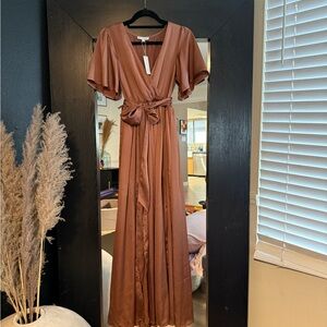 Baltic Born Chocolate Maxi Wrap Dress